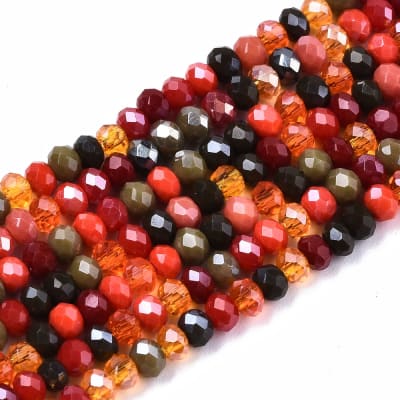 CRISTAL AUSTRIACO POR TIRA MIX COLORES OSCUROS 3x2mm