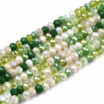 CRISTAL AUSTRIACO POR TIRA VERDE CALRO AB 3X2MM 125PCS APROX.