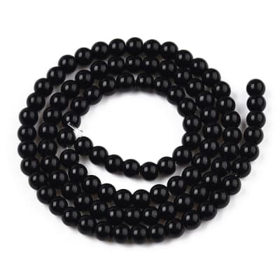 CRISTAL AUSTRIACO LISO NEGRO 9.5~10MM 42PCS APROX.