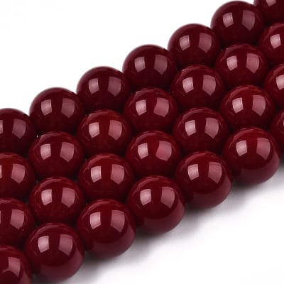 CRISTAL AUSTRIACO LISO ROJO OSCURO 10MM
