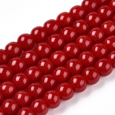 CRISTAL AUSTRIACO LISO FUEGO LADRILLO 9.5~10MM 42PCS APROX.1