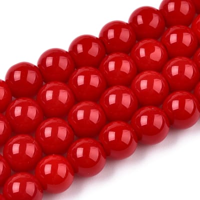 CRISTAL AUSTRIACO LISO ROJO 8MM