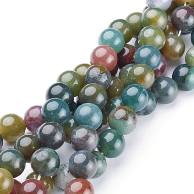 AGATA INDIA NATURALES COLORES SURTIDOS 10MM, AGUJERO:1MM 36PCS APROX.1