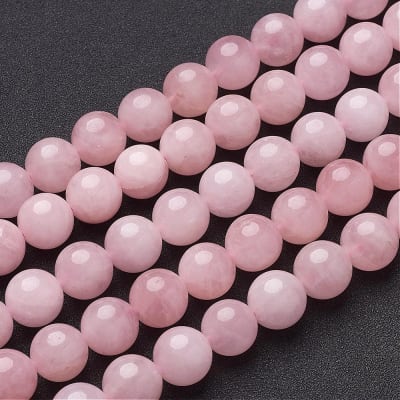 CUARZO ROSA POR TIRA LISO 14MM APROX. 28PCS.1