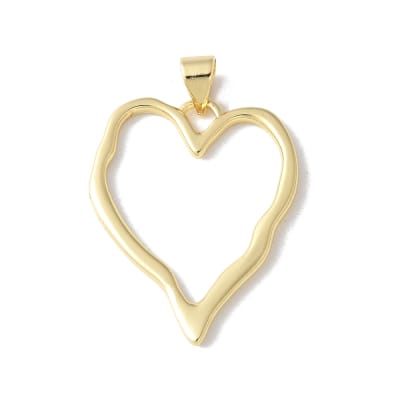COLGANTE B/O 18K CORAZON HUECO IRREGULAR 28x22x2mm1