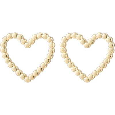 COLGANTE B/O CORAZON HUECO PUNTITOS 17.5x20x2mm