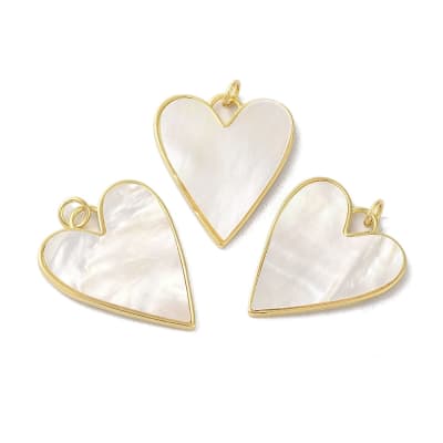 COLGANTE B/O CORAZON PLANO DE NACAR  26.5x22.5x2MM