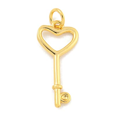 COLGANTE B/O SILUETA DE CORAZON EN FORMA DE LLAVE 22x10x2MM