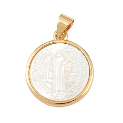 COLGANTE B/O SAN BENITO CON NACAR 19.5~20x17x3~3.5MM1