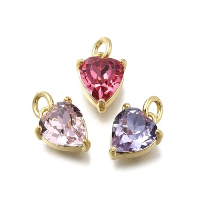 COLGANTE B/O CORAZON DE ZIRCON 9X7MM