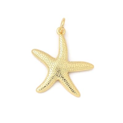 COLGANTE B/O 16K ESTRELLA DE MAR TEXTURIZADA 22x20.5x2mm