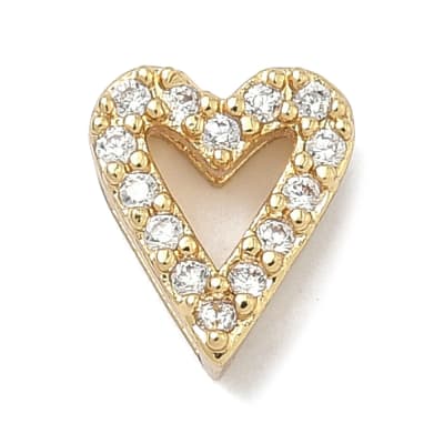 PASADOR B/O MINI CORAZON CON CIRCONES 8x7x3.5MM