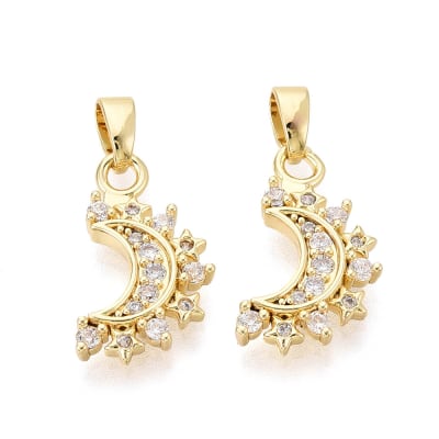 COLGANTE B/O MEDIA LUNA CON CIRCONES 17.5x9.5x2MM