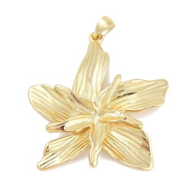 COLGANTE B/O 18K FLOR LIRIO 37x35x4.5mm