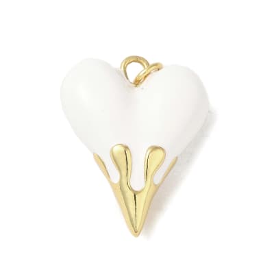 COLGANTE B/O CORAZON BLANCO DERRETIDO GRUESO 24.5x19.5x8.5mm