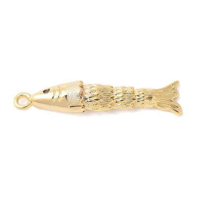 COLGANTE B/O 18K SARDINA CON OJO DE ZIRCON 29.5x6MM