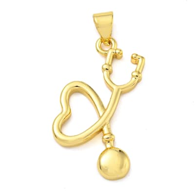 COLGANTE B/O ESTETOSCOPIO CORAZON CON VALIER 24.5x14.5x3MM1