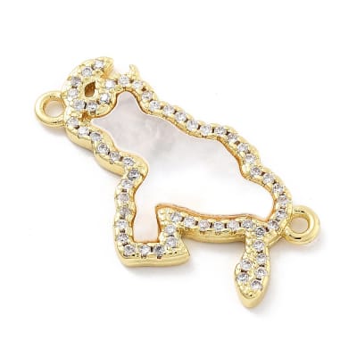 CONECTOR B/O MAPA DE VENEZUELA CON NACAR Y ZIRCONES 21.5x25x2MM1