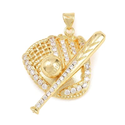 COLGANTE B/O GUANTE, PELOTA Y BATE DE BEISBOL CON CIRCONES 33.5x25x11MM1