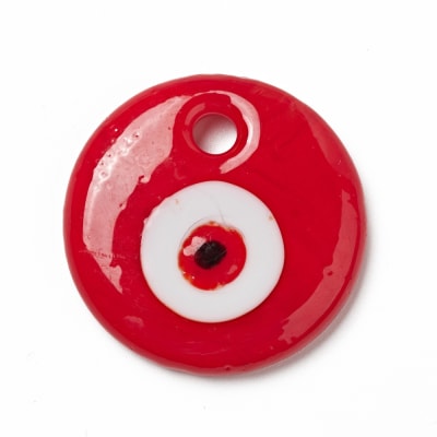COLGANTE OJO DE MURANO ROJO 30X6MM