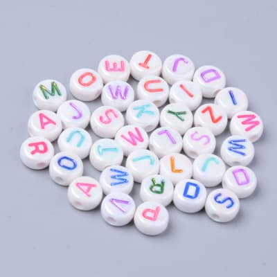 PASADOR ACRILICO PACK DE LETRAS BLANCAS AB 7x3.5MM