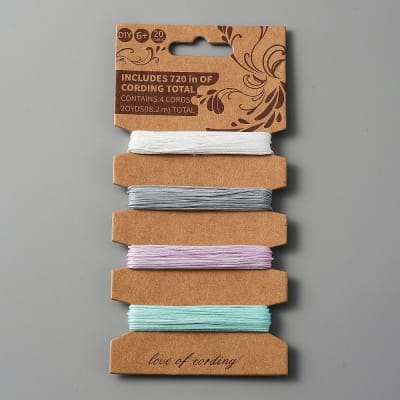 PACK DE 4 HILO CHINO COLORES CLAROS 0.8MM 5 YARDAS CADA COLOR