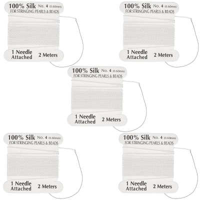 HILO PARA PERLAS 0.6MM BLANCO 2MTS