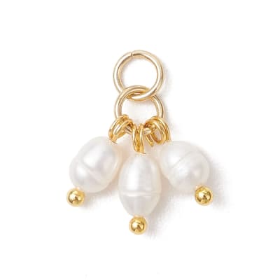 COLGANTE PERLA NATURAL CULTIVADA SET DE 3 PERLAS