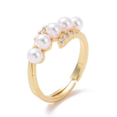 ANILLO AJUSTABLE B/O 5 PERLAS CON CIRCONES1