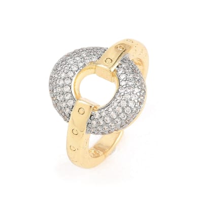 ANILLO AJUSTABLE B/O Y B/P CIRCULO CON CIRCONES 16MM