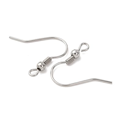 BASE ARO ACERO INOX. QUIRUGICO GANCHO ANZUELO 20X19.5MM (12 PARES)
