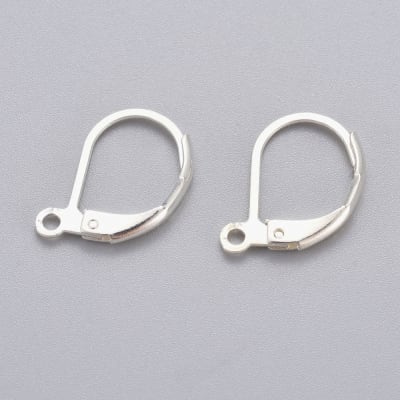 PENDIENTES ACERO INOX.B/P FRANCESES 15x10x1.5MM
