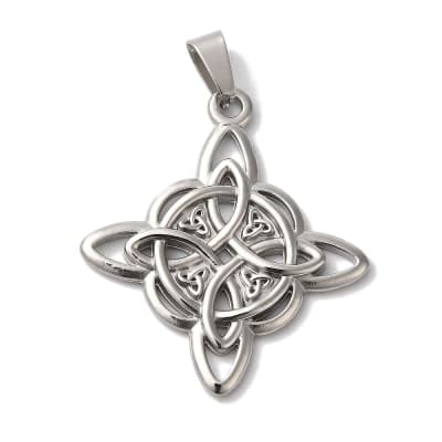 COLGANTE ACERO INOX. 304 NUDO DE BRUJA 35x31x3MM