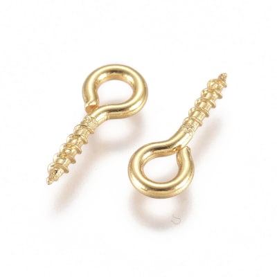TORNILLO DE OJO CLAVIJAS ACERO INOX. 10x4x1MM, AGUJERO: 2MM, PIN: 1.4MM GRAMO