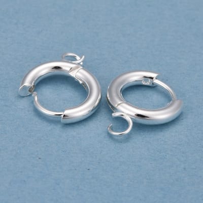 BASE DE ARO ACERO INOX QUIRURGICO CON B/P HUGGIE CIRCULAR  16x13.5x2.5MM