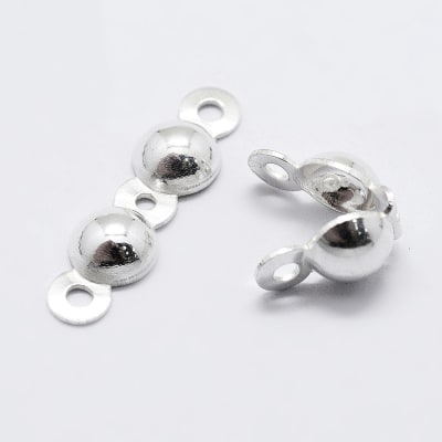 TAPA NUDO PLATA 925 16X4MM POR PAR