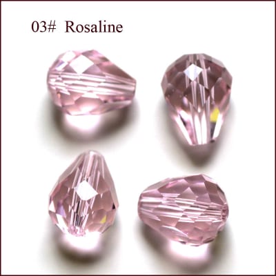 CRISTAL FACETADO AUSTRIACO GOTA ROSA 8X10MM1