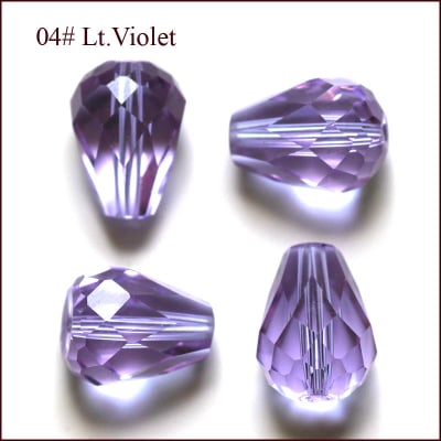 CRISTAL FACETADO AUSTRIACO GOTA LILA 8x10MM