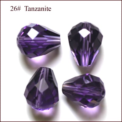 CRISTAL FACETADO AUSTRIACO GOTA AZUL PIZARRA OSCURO 8X10MM