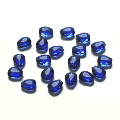 CRISTAL FACETADO AUSTRIACO GOTA PLANA AZUL 12x9x3.5MM