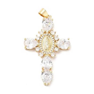 COLGANTE B/O CRUZ CON CIRCONES VIRGEN DE GUADALUPE 45.5x29x6MM1