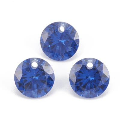 CRISTALES EMPACADO FACETADO CIRCONIA CIRCULO AZUL 8x4.5MM 20 UNIDADES