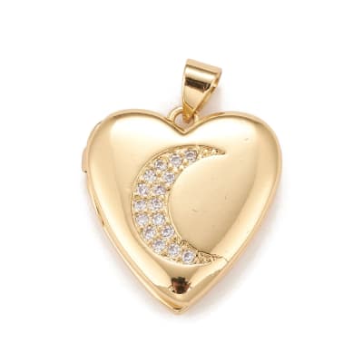 COLGANTE B/O CORAZON LUNA LOCKET CON ZIRCONES 20MM1