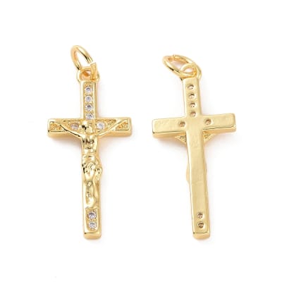 COLGANTE B/O CRUCIFIJO ZIRCON 24X11MM1