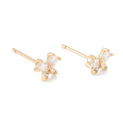 ARO LISTO B/O MINI MARIPOSA ZIRCON 6MM