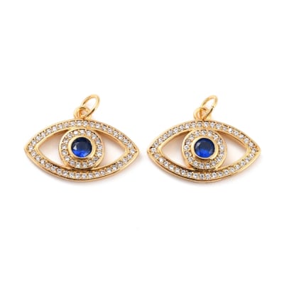 COLGANTE B/O OJO TURCO ZIRCON IRIS AZUL 14X20MM3