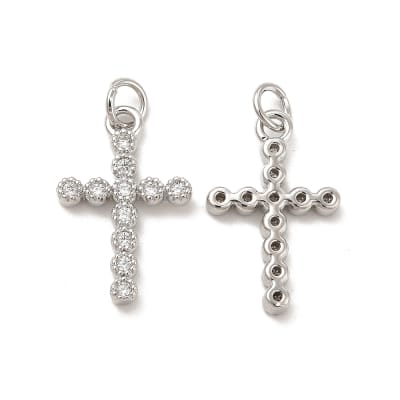 COLGANTE B/PLATINO CRUZ ZIRCON 20X13MM1