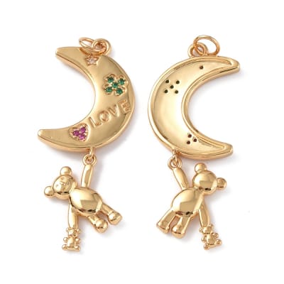 COLGANTE B/O LUNA Y OSITO CON ZIRCONES 23X16MM1