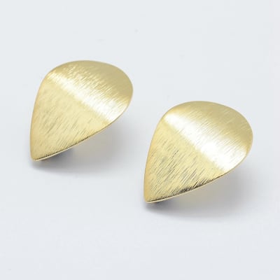 BASE DE ARO B/ORO GOTA ONDULADA 28X21MM