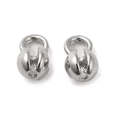 TAPA NUDO B/PLATINO BALIN 6X4MM